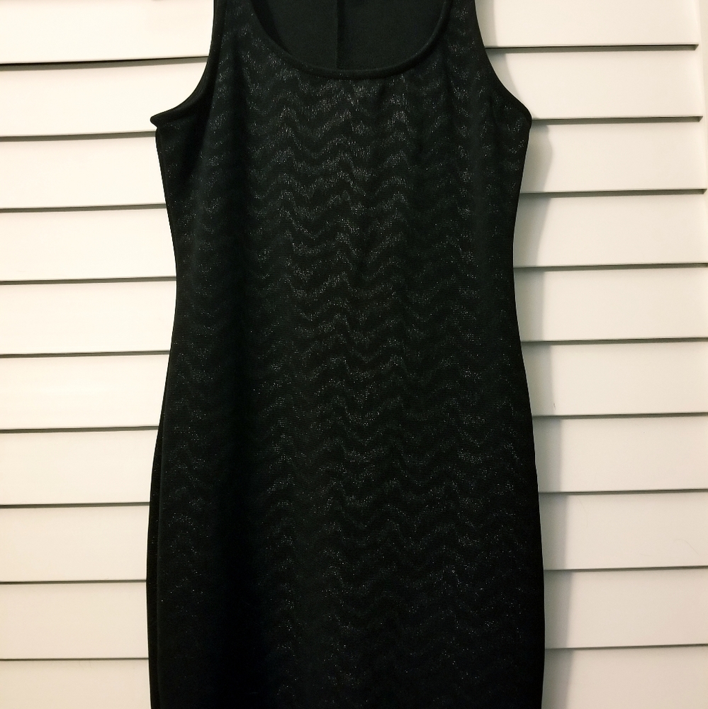 💖 3/$20 Forever21 black with iridescent silver bodycon dress